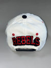 Ole Miss (Rebels) Cap – White/Navy Zephyr Snapback (Adjustable)