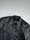 Vintage Hein Gericke Black Leather Motorcycle Racing Jacket (S)