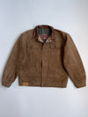 ZThe Heritage Vintage Marlboro Classics Hard Cotton Canvas  Leather Collar  Work Jacket (RARE) (L/XL)