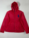 Vintage Polo Ralph Lauren Red Big Pony Zip-Up Hoodie (M)