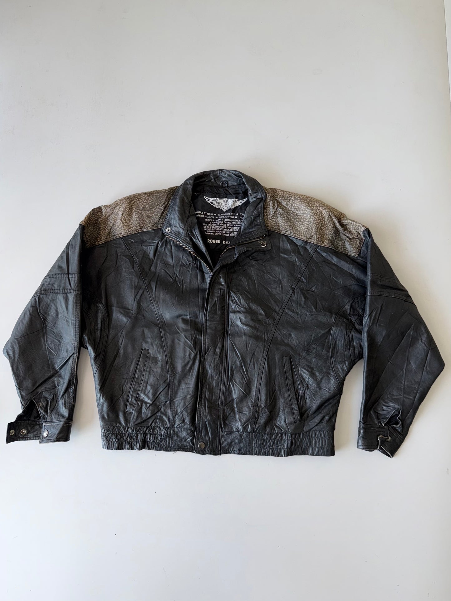 !                    RD Motercycle Rider Original Leather Jacket (XL)