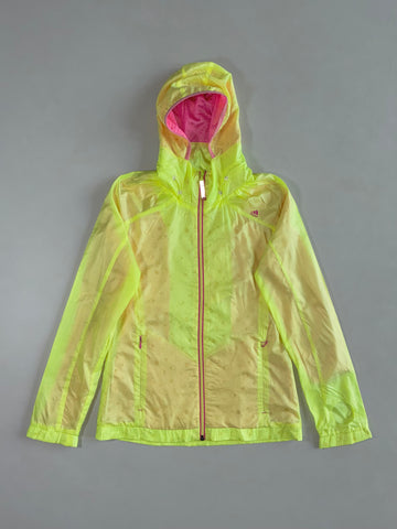 Adidas Neon Yellow Mesh-Lined Running Windbreaker with Thumbholes Women’s (S)