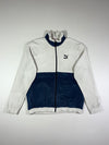 Puma Corduroy Panel Fleece Track Jacket White Navy (L)