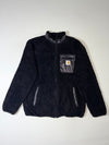 Carhartt Black Sherpa Fleece Zip Jacket – Nylon Pocket (L)