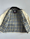 Vintage Belstaff Cream Genuine Leather 4-Pocket Motorcycle Field Jacket (L)
