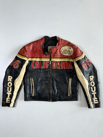 Vintage Motorad International Route 66 California Leather Racing Jacket(M/L)