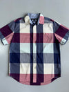 Tommy Hilfiger Multicolor Plaid Short Sleeve Button-Up Shirt | Classic Check Shirt (M/L)