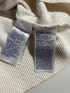 Tommy Hilfiger Cream Quarter-Zip Knit Sweater – Signature Stripe Collar (M/L)