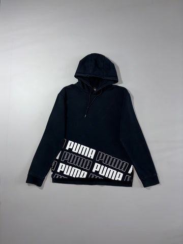 Puma Black Logo Print Hoodie (M)