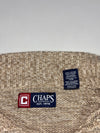 Chaps Beige 1/4 Button Mockneck Sweater (XL)