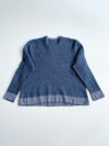 Lacoste Navy Birdseye Knit Crewneck Sweater women’s(L)