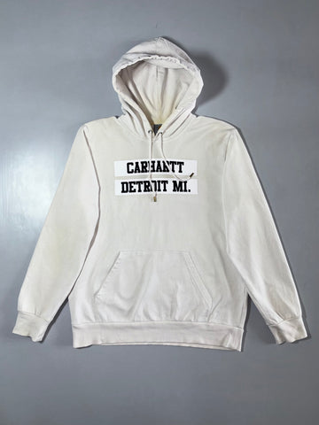 Carhartt “Detroit MI” Graphic Hoodie – Off-White/Cream (M)