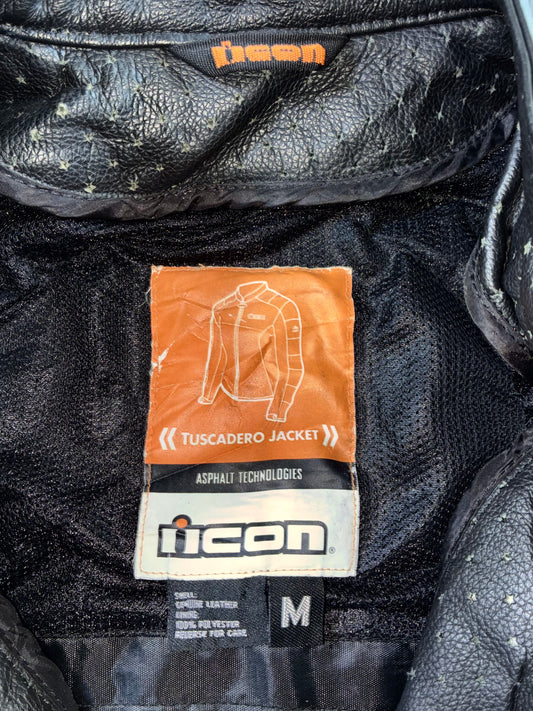 Icon Tuscadero Genuine Leather Moto Jacket (S)