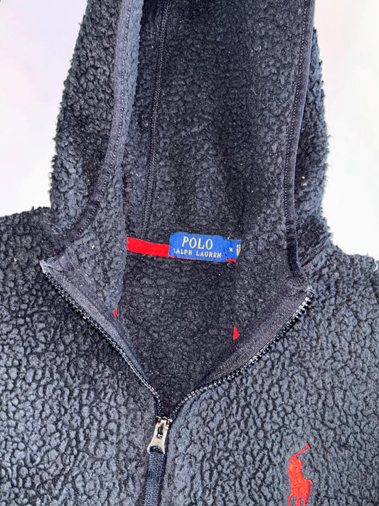 Polo Ralph Lauren Sherpa Fleece Full-Zip Hooded Jacket with QR (XL)