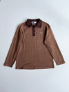 Fila Vintage Long Sleeve Polo Shirt – Brown (L)