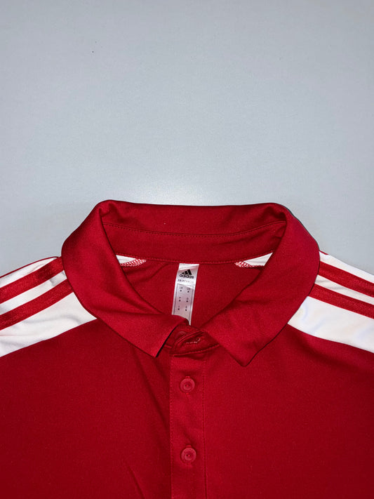 Adidas Squadra 21 Aeroready 3-Stripes Football Polo T-Shirt  Red/White (L)