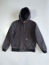 Vintage Dickies Hard Duck Canvas Jacket  Faded Charcoal Black  Quilted Lined Workwear Since 1922 (M)
