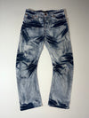 Oni Arai Y2K Bleached Wash Contrast Stitch Jeans – Blue (W:38) (L:38)