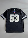 Vintage Playaz Gear Black Football Jersey #53 – Star Patch Mesh Jersey (XXL)
