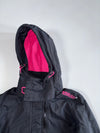 Superdry Original Windcheater Black Pink Fleece Lined Jacket (S)