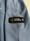 National Geographic Light Blue Crewneck Sweatshirt – Sleeve Patch (S)
