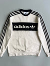 Adidas Originals | 3-Stripe Block Logo Crewneck Sweatshirt (S/M)