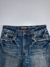 Big Spade | Y2K Embroidered Distressed Denim (W:32|L:40)