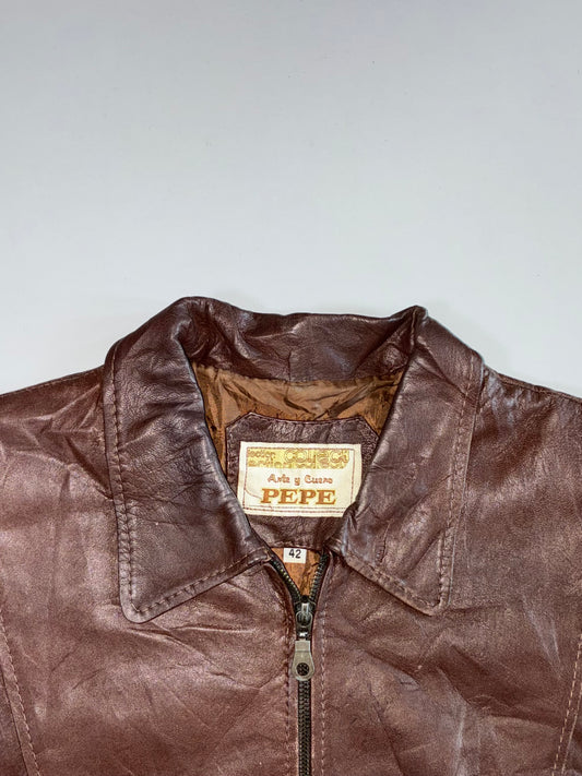 Pepe Premium Original Leather Jacket Womens (M)