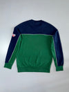 Reebok Classic Hexalite Colorblock Crewneck Sweatshirt Navy/Green (S)