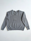 Lacoste Croc Logo Wool V-Neck Sweater – Grey (S)
