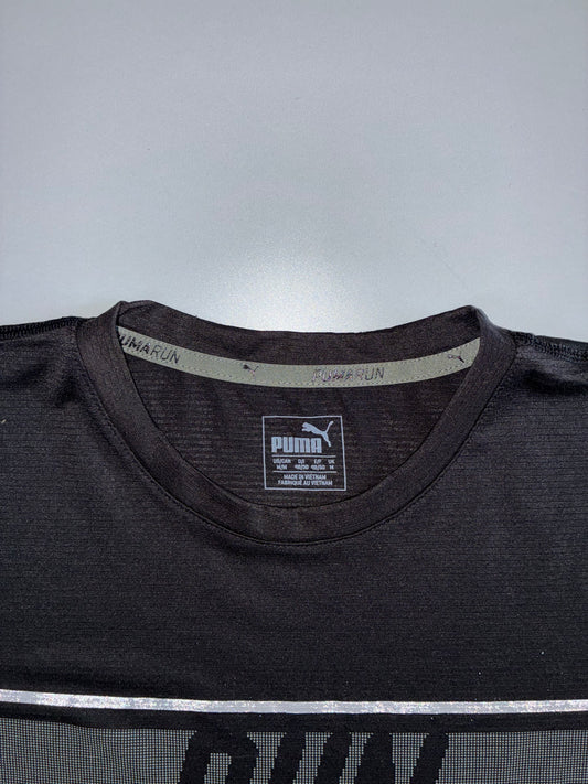 Puma Run Black Performance Tee | Reflective Detail (L)