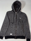 American Retro Vintage Goods Heather Grey Full-Zip Hoodie (M)