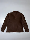 Lacoste Long Sleeve Polo Shirt Brown (M)