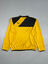 Puma Yellow & Black Colour Block Training Sweatshirt (XL)