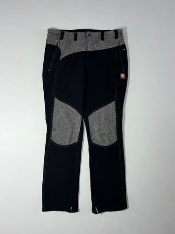 Vintage Black Yak Black Grey Wool Panel Hiking Pants (W:34) (L:39)