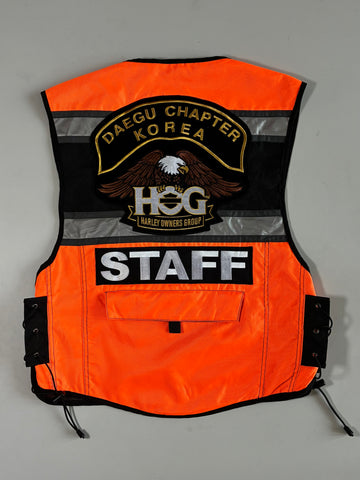 Rare Harley-Davidson H.O.G. Daegu Korea Chapter Staff Riding Vest (M)