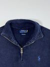 Polo Ralph Lauren Pima Cotton Quarter Zip Textured Knit Sweater –(S)