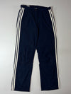 Y2K Adidas Navy 3-Stripe Nylon Track Pants – Mesh Lined (W:30) (L:40)