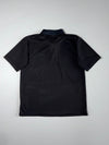 H.J.K Sport Black Short-Sleeve Polo Shirt with White Script Logo(L)