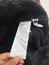 FB Red & Black Buffalo Check Sherpa-Lined Hooded Flannel Shacket (S/M)