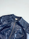 Vintage VA Milano Navy Blue Faux Leather Biker Jacket Women’s (M)
