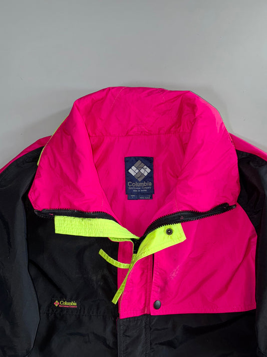 Vintage 90s Columbia Sportswear Criterion Neon Colorblock Ski Jacket (L)