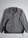 The North Face Full Zip Fleece Jacket Grey  Men’s, embroidered logo, drawstring hem (2XL)