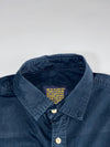 Off-Road Navy Twill Utility Shirt with Roll-Up Sleeves, (L)