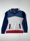 Tommy Hilfiger | Colorblock Quarter Zip Knit Sweater Blue Grey | (L)