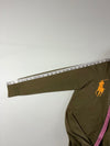 Vintage Ralph Lauren Olive Big Pony Longline Zip-Up Hoodie (S/M)