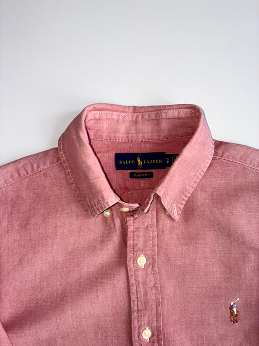 Polo Ralph Lauren Chambray Shirt  Red/Maroon (M)