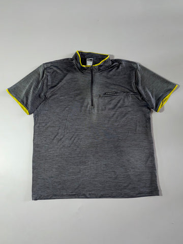 The Redface | Quarter Zip Trail Tee Grey Lime | ( XL)