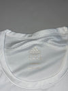 Adidas White and Grey Three Stripe Training Jersey (L)