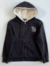Big Train Jeans Black Sherpa-Lined Zip-Up Hoodie(M)